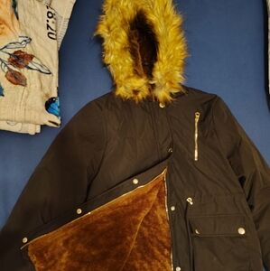 Women's Black Fur-Lined Jacket